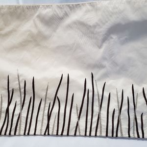 Pier 1 Buffet Table Runner Brown Silver Metallic Grass